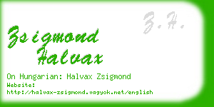 zsigmond halvax business card